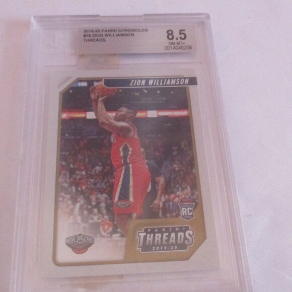 2019-20 PANINI CHRONICLES #78 ZION WILLIAMSON THREADS NM MT+ 8.5 - Picture 3 of 4